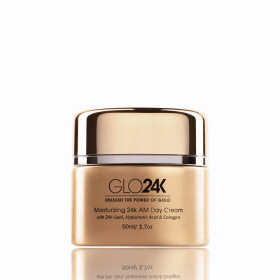 Moisturizing 24k AM Day Cream -with 24k Gold, Hyaluronic Acid & Collagen