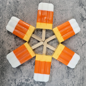 Seasonal Candy Corn Popsicle Soap