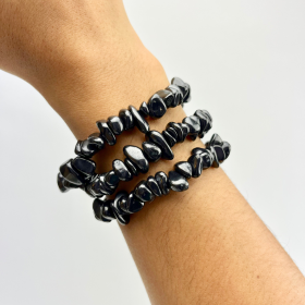 Shungite | Tumbled Stretch Bracelet | 7-10mm | Russia