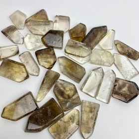 Smoky Quartz | Flat Freeform Single Termination | Polished | 20-40mm | 5pk