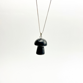 Shungite Mushroom Pendant | 25mm