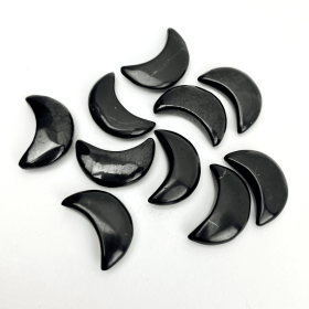 Shungite Crescent Moon | 29mm