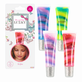 LUKKY Lip Gloss tube, 0.44 fl. Oz., assortment of 12 pieces