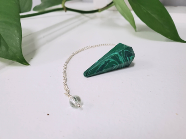 Authentic Malachite Crystal Pendulum