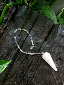 Authentic Rose Quartz Crystal Pendulum