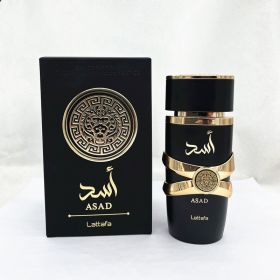 Asad Black Eau De Parfum Spray For Men - Long Lasting Imported Arabic Tone Fragrance With Notes Of Black Pepper, Pineapple, Tobacco - 3.4 Oz