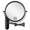 8 Inch Wall Mounted Makeup Vanity Mirror, Double Sided 1x/10x Magnifying Mirror, 360¬∞ Swivel with Extension Arm Bathroom Mirror (Black)