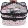 Double layer cosmetic storage bag (pink)