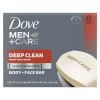 Dove Men+Care Men's Bar Soap Deep Clean, 3.75 oz, 8 Bars