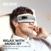 NICARE Eye Massager With Heat; Rechargeable Eye Heat Massager For Relax Eye Strain Dark Circles Eye Bags Dry Eyes Improve Sleep