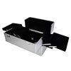 Portable Aluminum Makeup Storage Box with Keys White