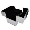 Portable Aluminum Makeup Storage Box with Keys White