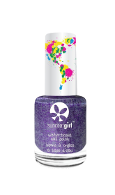 Suncoatgirl water-based peel off nail polish for kids (Color: Twinkled Purple (vegan, glittery purple color), size: 9ml/ea)