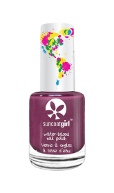 Suncoatgirl water-based peel off nail polish for kids (Color: Princess Dress (metallic purple with Burgundy undertone), size: 9ml/ea)