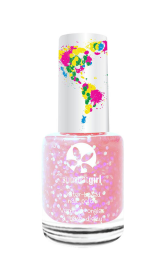 Suncoatgirl water-based peel off nail polish for kids (Color: Twinkled Pink (sheer pink with large glitters), size: 9ml/ea)