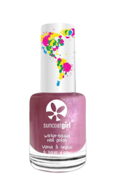 Suncoatgirl water-based peel off nail polish for kids (Color: Baby Violet (pearly blue based pink), size: 9ml/ea)