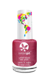 Suncoatgirl water-based peel off nail polish for kids (Color: Apple Blossom (pearly hot pink), size: 9ml/ea)