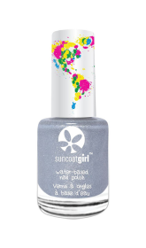 Suncoatgirl water-based peel off nail polish for kids (Color: Starlight Silver (vegan\, metallic silver), size: 9ml/ea)