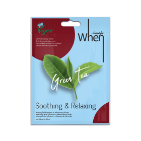 Vegan Green Tea Soothing & Relaxing Sheet Mask - Simply When (size: 23 ml / 0.8 fl oz)