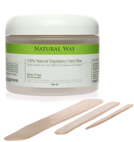 Natural Way Hard Wax: Face & Body Waxing | Starter Kit: Original Formula Microwaveable (size: 8oz)