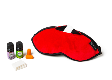 Redolence Aromatherapy Plush Sleep Mask Set (8 Colors) (Color: Sunset Red)