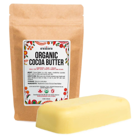 Organic Cocoa Butter, USDA Certified, Unrefined (size: 8 oz)