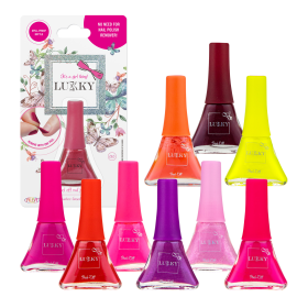 LUKKY Peel-off nail polish x 0.19 fl.oz., assortment of 12 (Color: Assortment 1, size: 0.19 fl.oz)