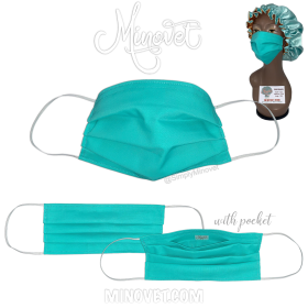 Cloth Face Mask (Color: Teal, size: One Size)