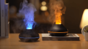 Newest RGB Flame Aroma Diffuser 130Ml 3d Colorful Flame Humidifier Fire Volcano Diffuser Flame