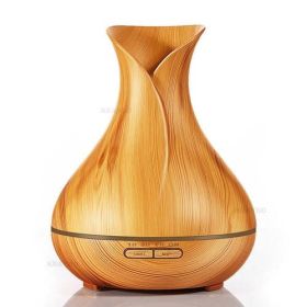 400ml Aroma Essential Oil Diffuser Ultrasonic Air (Color: Light Wood, Plug Type: UK)