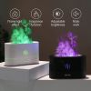 Upgraded Flame Diffuser DQ701A 180ml Aromatherapy Oil Diffuser Ultrasonic Cool Mist Diffuser with Waterless Auto Shut-Off Protection; 5 Color Flame Li